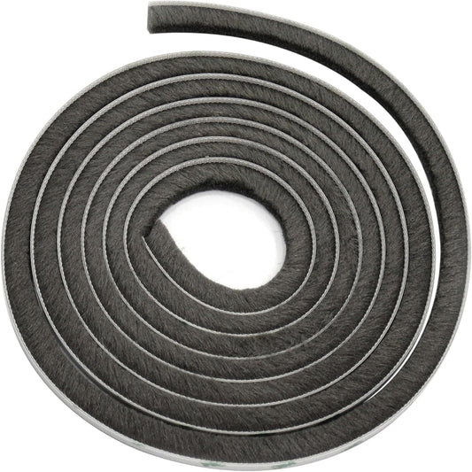 Self-Adhesive Weather Stripping Seal for Doors and Windows – Soundproof, Dustproof, Draft-Blocking Pile Strip (8.2FT, 0.28" Wide X 0.47" Thick)