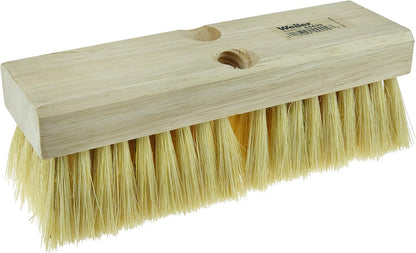 Weiler 44026 Heavy Duty Deck Scrub Brush with Natural Palmyra Bristles for Wooden Decks, Conrete Patios, and Other Rough Surfaces