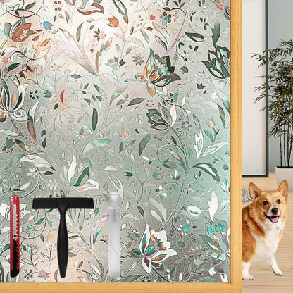 Lovepea Pure Frosted Glass Window Privacy Film 24 Hour Two Way Privacy, Removable, Static Cling, Ideal for Privacy scenarios Such as Home Office Doors and Windows (17.5 x 78.7 Inch)