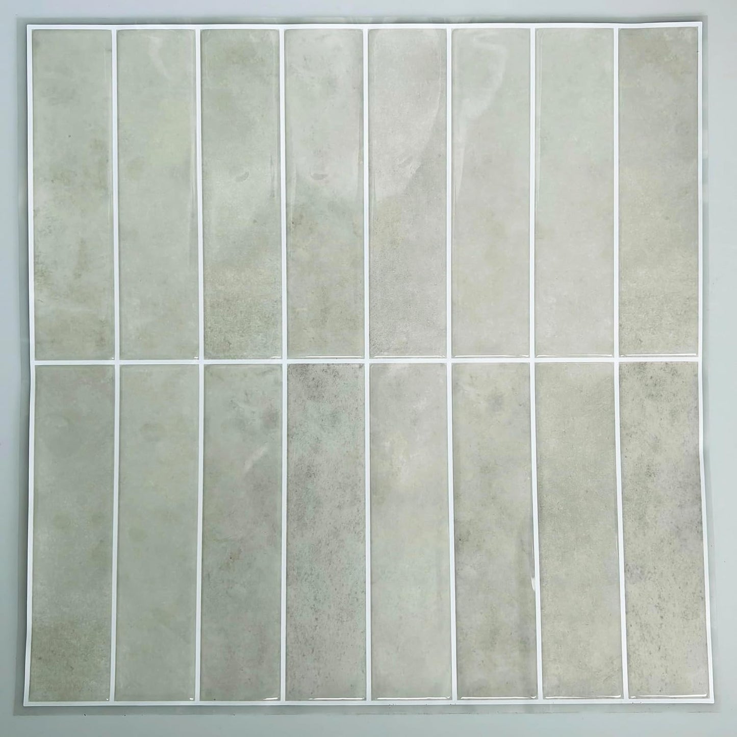 Alwayspon 10 Sheets 12x12inch Beige 3D Vinyl Backsplash Tiles, Self-Adhesive Peel and Stick Wall Tile Stickers Stick on Subway Tiles for Kitchen Bathroom Wall