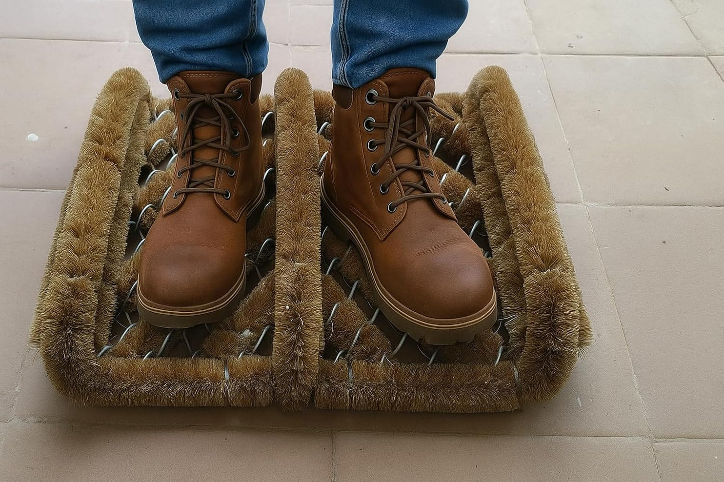 Extra Durable Coir Boot Scraper Doormat,Wire and Coir Doormat,Scraper MAT,Coconut Fibre Doormat/BOOTSCRAPER,Boot Wiper,Shoe Wiper 2.5"X12"X13"Inches