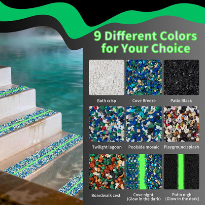 Waterproof Anti-Slip Traction Tape | 2" x16.5 FT | Heavy-Duty EPDM Rubber, Strong Grip & Barefoot Gentle | Indoor & Outdoor Solution: Poolside, Bath, Ramps, Stairs, Board Steps