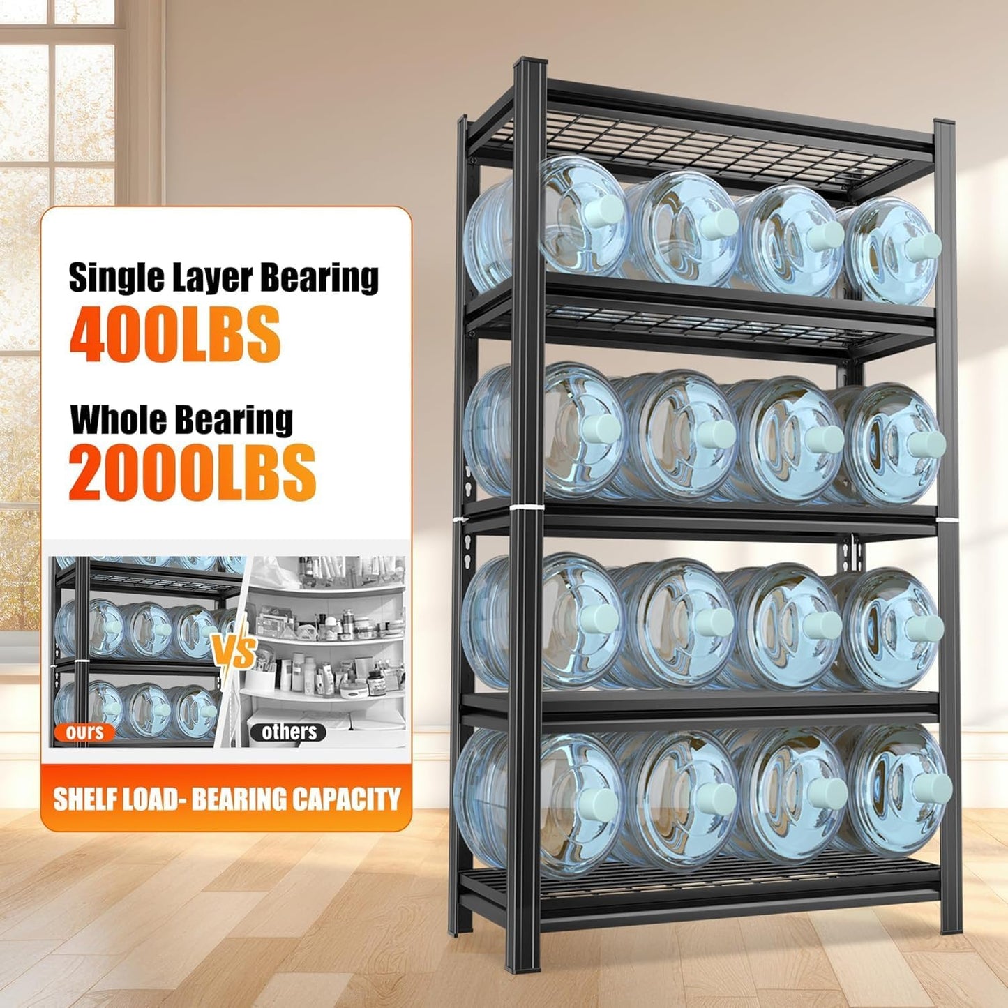 Over Washer and Dryer Shelves, Laundry Room Shelves Adjustable Metal Heavy Duty Freestanding Storage Shelving, Washing Machine Rack for Organization and Storage, Black (39.4" W X 17.7" D X 71.2" H)