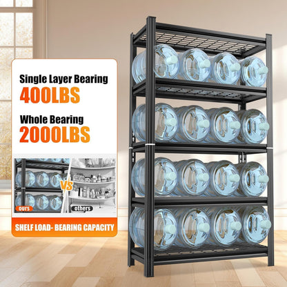 Over Washer and Dryer Shelves, Laundry Room Shelves Adjustable Metal Heavy Duty Freestanding Storage Shelving, Washing Machine Rack for Organization and Storage, Black (39.4" W X 17.7" D X 71.2" H)
