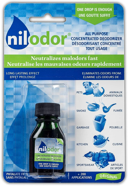 Nilodor - Air Freshener and Odor Neutralizer - Eliminates Odors from Pets, Smoke, Garbage, Kitchen and Sportwear (Original, Drops)
