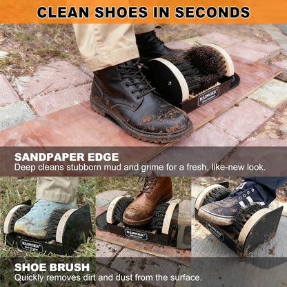 Hadwoer Boot Brush Scraper Outdoor – Heavy Duty Boot Scrubber & Shoe Cleaner Brush for Mud, Dirt & Snow – Durable Outdoor Boot Cleaner