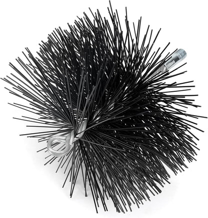 Stanbroil 6 Inch Round Chimney Cleaning Brush with 1/4" NPT Fitting for Insulated Chimneys, Stainless Steel or Metal Stove Pipes- Works with Most Chimney Rod Sets
