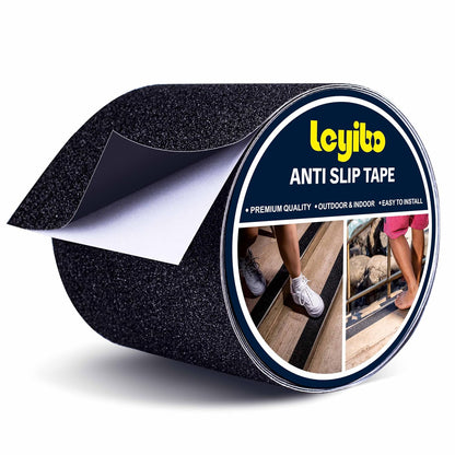 Anti Slip Tape with Glow in Dark Stripe for Stairs, 6”x35ft, Grip Tape for Stairs Steps for Outdoor/Indoor, Waterproof Non Slip Strips for Stair Treads, High Traction, Easy Install