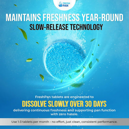 FreshPan AC Drain Pan Tablets (100-pack) | 4 Year Supply of Slow Release AC Condensate Pan Tablets for Clean, Fresh Flow