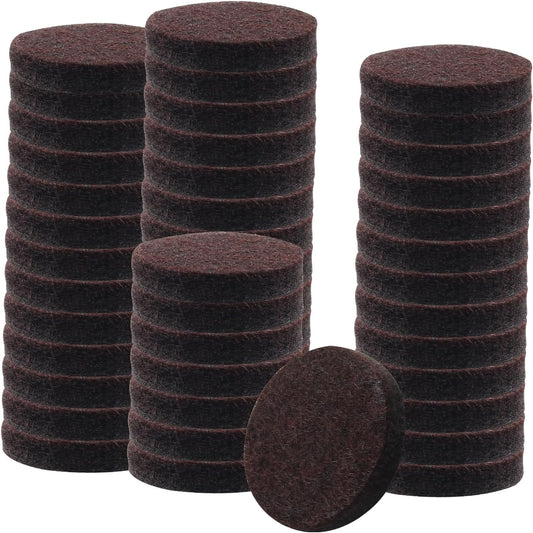 16 Pcs 3"/75mm Felt Furniture Pads Brown Round Self Adhesive | 5mm Thick, Anti Scratch Floor Protectors, For Furniture Feet Chair Legs