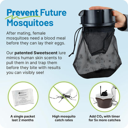 Biogents Mosquitaire Outdoor Mosquito Trap with CO₂ Booster & Sweetscent Lure | Eco-Friendly, Pesticide-Free, Pet-Safe Repellent Alternative | Electric Catcher for Comprehensive Mosquito Control