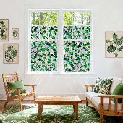 SOMWISE Frosted Glass Window Film, Heat Insulation, UV Block, Anti-Glare, One Way Privacy Tint, Static Cling for Home Bathroom Door, Renter Friendly, Day & Night Privacy