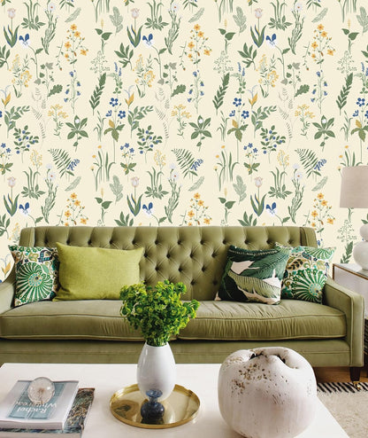 Removable Peel and Stick Wallpaper Boho 17.5 x 118 in Floral for Bedroom Bathroom Easy Peel Off Stick on Wallpaper Contact Paper Renter Friendly Wall Paper