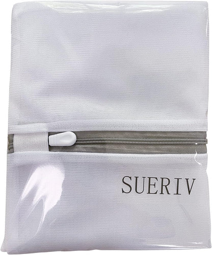 SUERIV Laundry Mesh Bag-Heavy Duty Mesh Laundry Bags,Laundry Bags Mesh Wash Bag for Washing Machine-Supper Zipper Net Laundry Bag for Travel,Lingerie,Sweater,Garment,Undergarment 4（24Inch×24Inch）