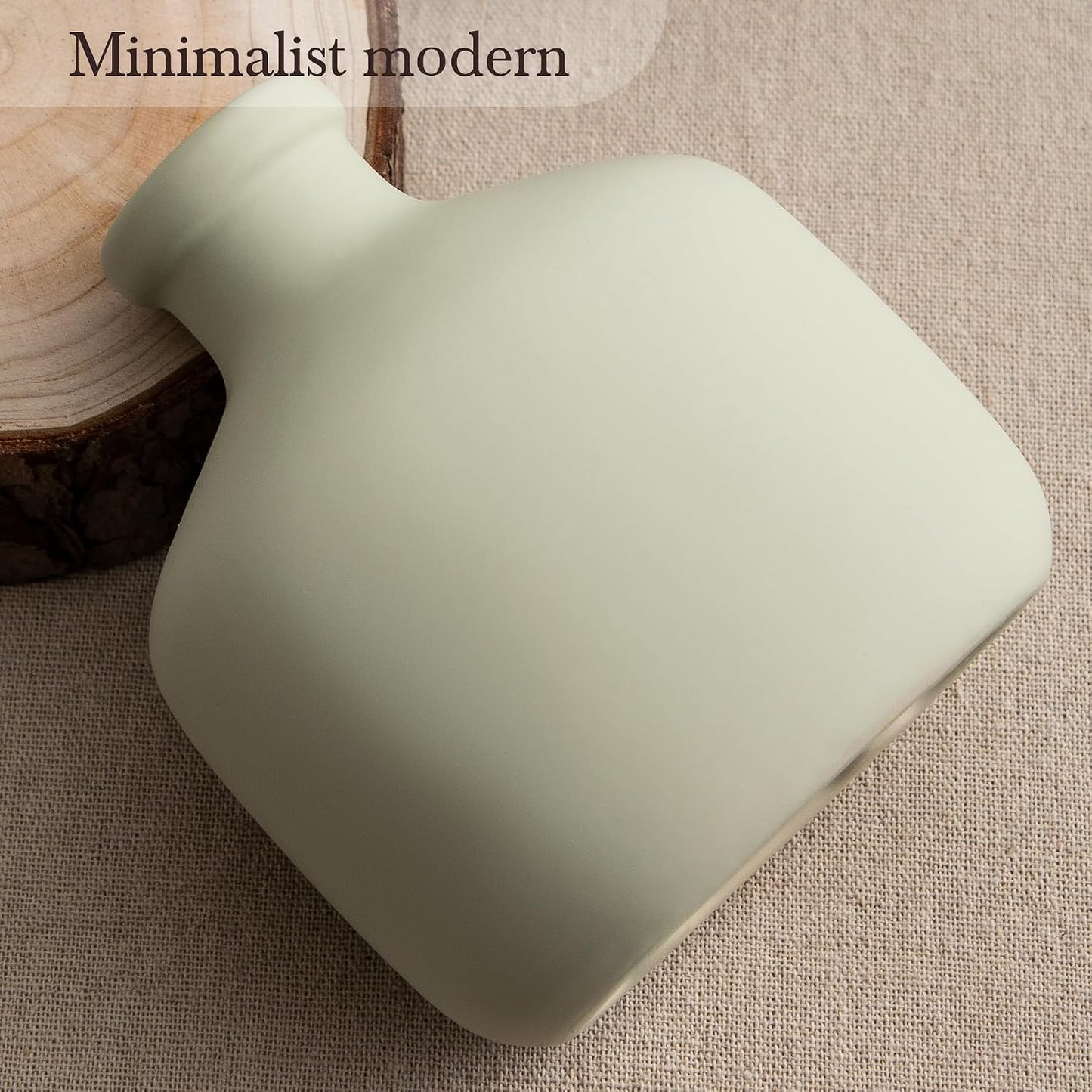 Bud Vase - Flower Vase Set - Decorative Vases - Ceramic Small Vase Set of 3 for Centerpieces - Ice Creak for Decor - Modern Decoration Vases for Home Farmhouse Table Office, Mini Vase by Lyeec