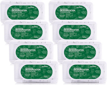 6 Pack Fridge Deodorizer, Refrigerator and Freezer Deodorizer Odor Eliminator Reusable, Unscented Activated Carbon Odor Absorber and Moisture for Freezers, Coolers, Closet and Trash Can