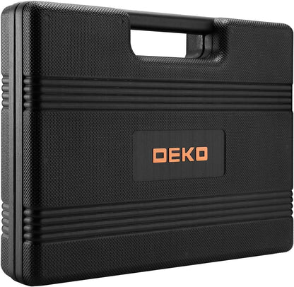 DEKOPRO 65 Pieces Tool Set General Household Hand Tool Kit with Storage Case Plastic ToolBox