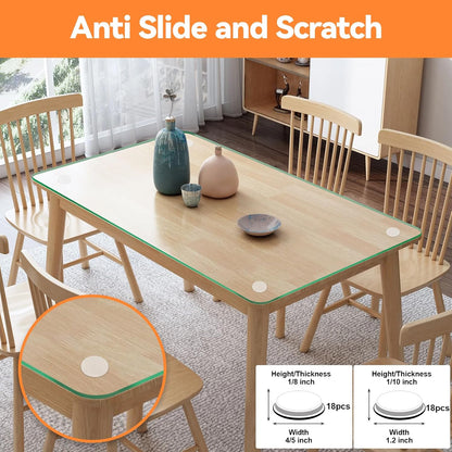 4PCS Long Furniture Bumpers - Wall Protector Guards, Fridge Door Stopper, 5.5x0.7x0.2inches