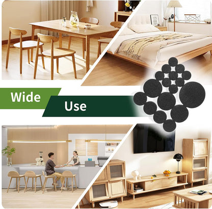 Felt Furniture Pads for Hardwood Floors 48 PCS, Furniture Pads, Floor Protectors for Hardwood Floors, Felt Pads for Furniture, Round, Dark Brown