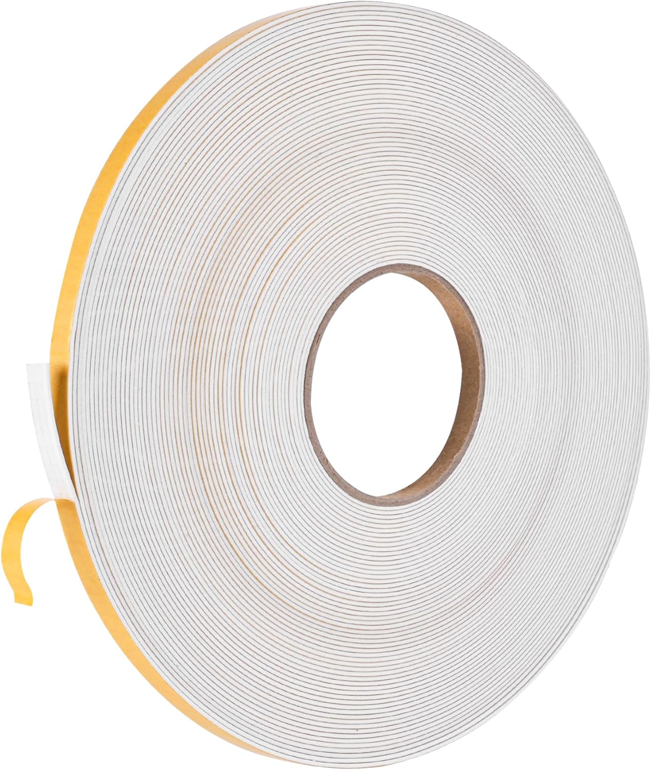 Self Adhesive Foam Tape Weatherstrip 1/2in x 1/4in x 42Ft High Density Foam Insulation Strips Foam Seal Weather Stripping with Strong Adhesive for Door and Window Sound Isolation Soundproofing, White