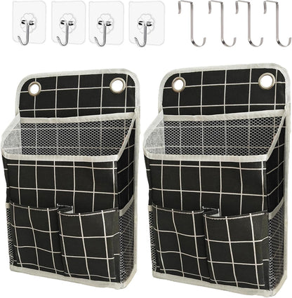Hanging Basket for Organizing, Wall Organizer with Pockets and Over The Door Organizer，Can for Home, Closet, Office and Camper (1 White)