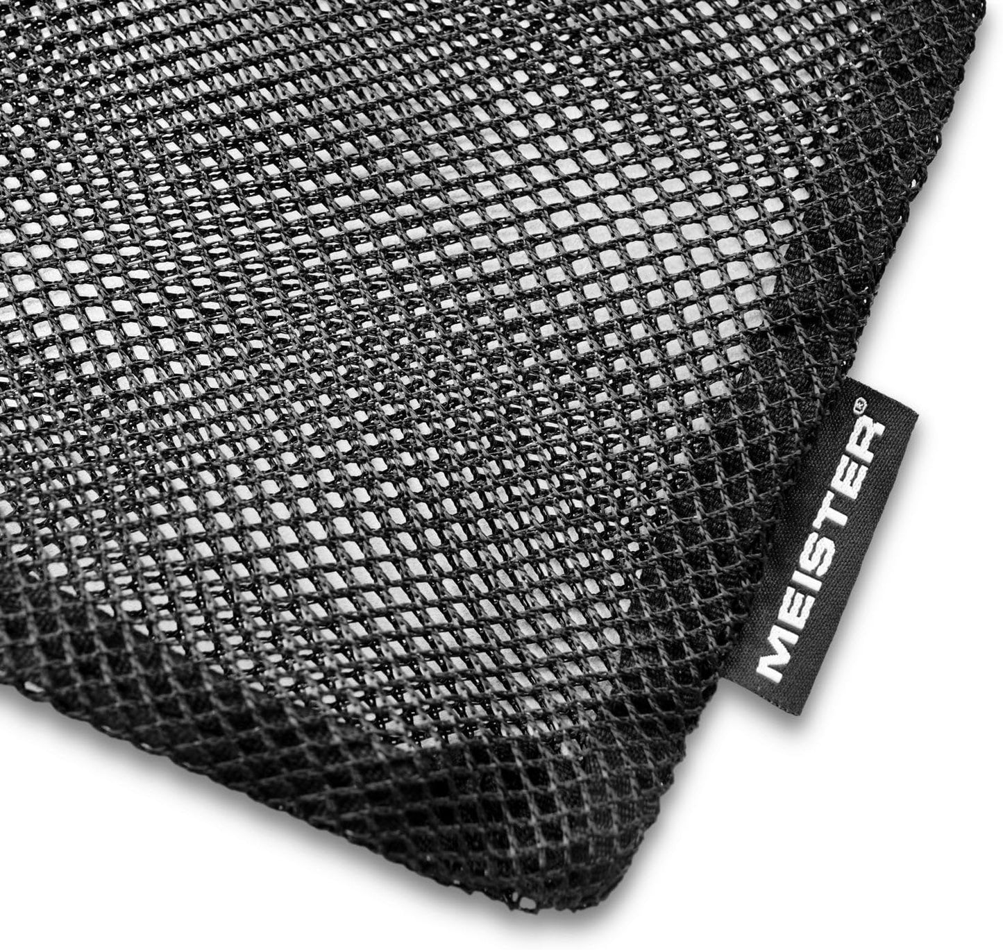 Meister Athlete Wash Bag - Mesh Sports Laundry Bag w/Zipper Lock - Black