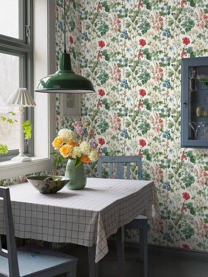 Orainege Pink Floral Peel and Stick Wallpaper Removable Self Adhesive Wallpaper 16.9inx118.1in Modern Wall Paper for Bedroom Bathroom Green Leaf Contact Paper for Cabinets
