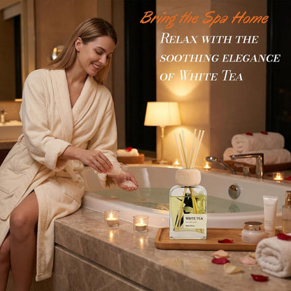 Luxury Hotel Scent Reed Diffuser 100ml (3.38oz) | No.1898 Hotel Collection Diffuser Oil Inspired by Ritz Carlton | Home, Bathroom & Office Decor | Long-Lasting Room Freshener Gift Set