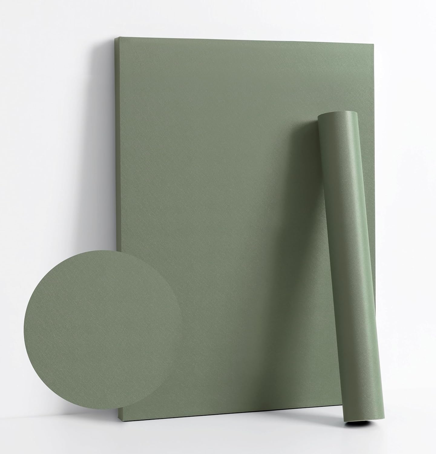 Dimoon 118''x17.7'' Green Peel and Stick Wallpaper Contact Paper Modern Self Adhesive Wall Paper Removable Renter Friendly Textured Solid Color Shelf Cabinet Vinyl Roll (118''x17.7'',Dark Green) - Colors B