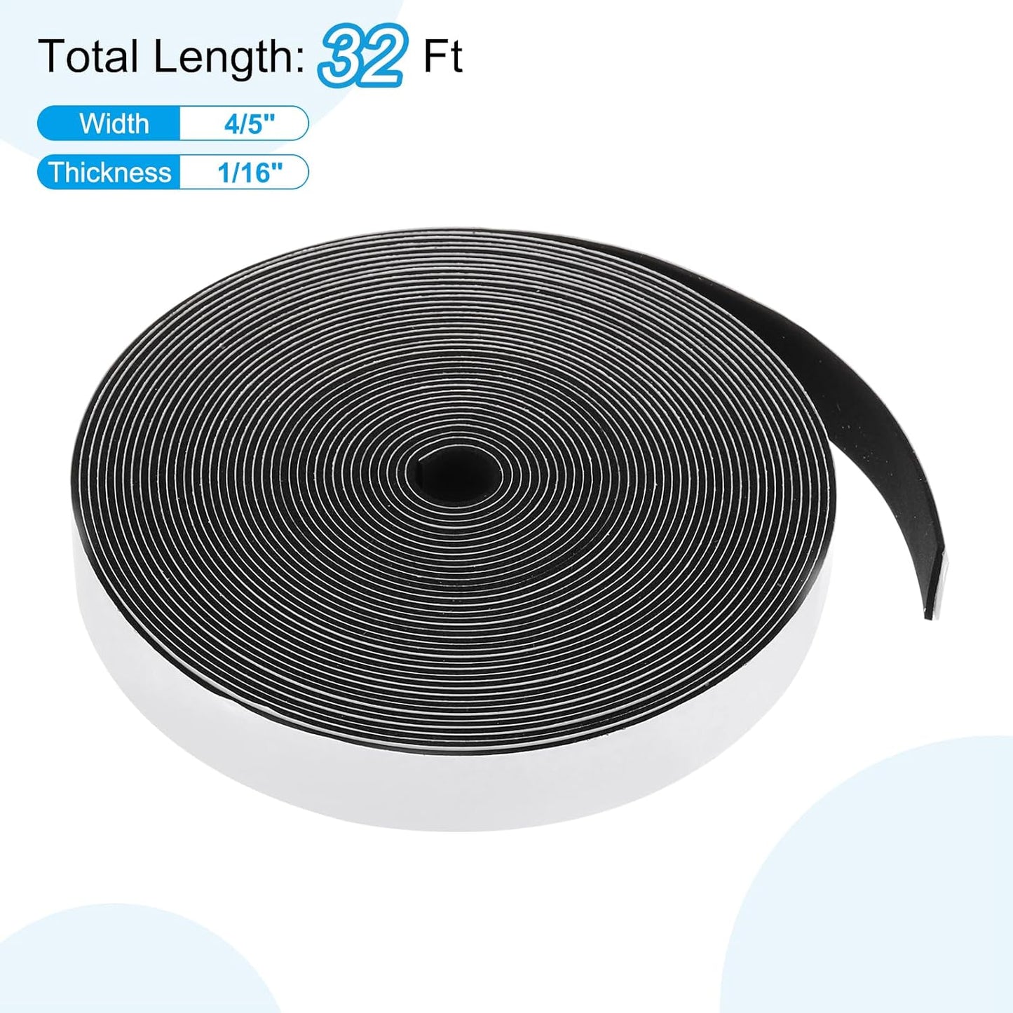 PATIKIL Weather Stripping Door Seal Strip, 3/8 Inch x 1/4 Inch x 32 Ft Self Adhesive Soundproof High Density Foam Tape Insulation for Door Window Air Conditioning, White - Colors B
