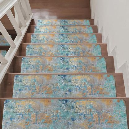Tiveney Stair Treads Non Slip for Wooden Steps, 15PCS 8"x30" Grey Rubber Backing Stair Runner Mats, Washable Reusable Carpet for Stairs Rugs Indoor Safety Staircase Step Treads for Kids Elders Dogs