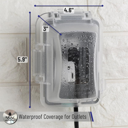 Bates- Weatherproof Electrical Outlet Cover, 1-Gang Outdoor Plug Cover | For Protection Against Rain Dust & Outdoor Use