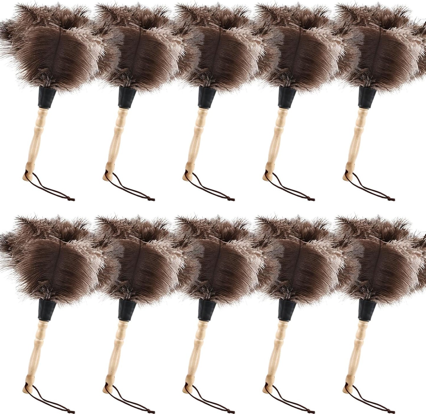 Extendable Cleaning Duster 94 Inch - Long Telescoping Ostrich Feather Dusters with Stainless Steel Extension Pole for High Ceiling Fan, High Ceilings,Roof Dusting