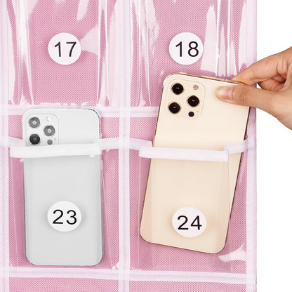 Loghot 36 Numbered Pockets Classroom Pocket Chart for Cell Phone Holder | Wall Door Hanging Pocket Organizer for Phone Calculator Holder, Phone Pouch for School Classroom & Office Phone Management