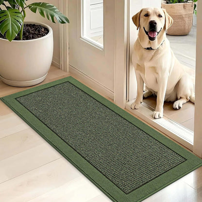 BEQHAUSE Indoor Door Mat 20" x 32", Dirt Trapper Door Mats Non-Slip Entryway Rugs Washable, Resist Dirt Absorbent Welcome Mat, Low Profile Floor Mats for Front Back Door and Entryway, Taupe