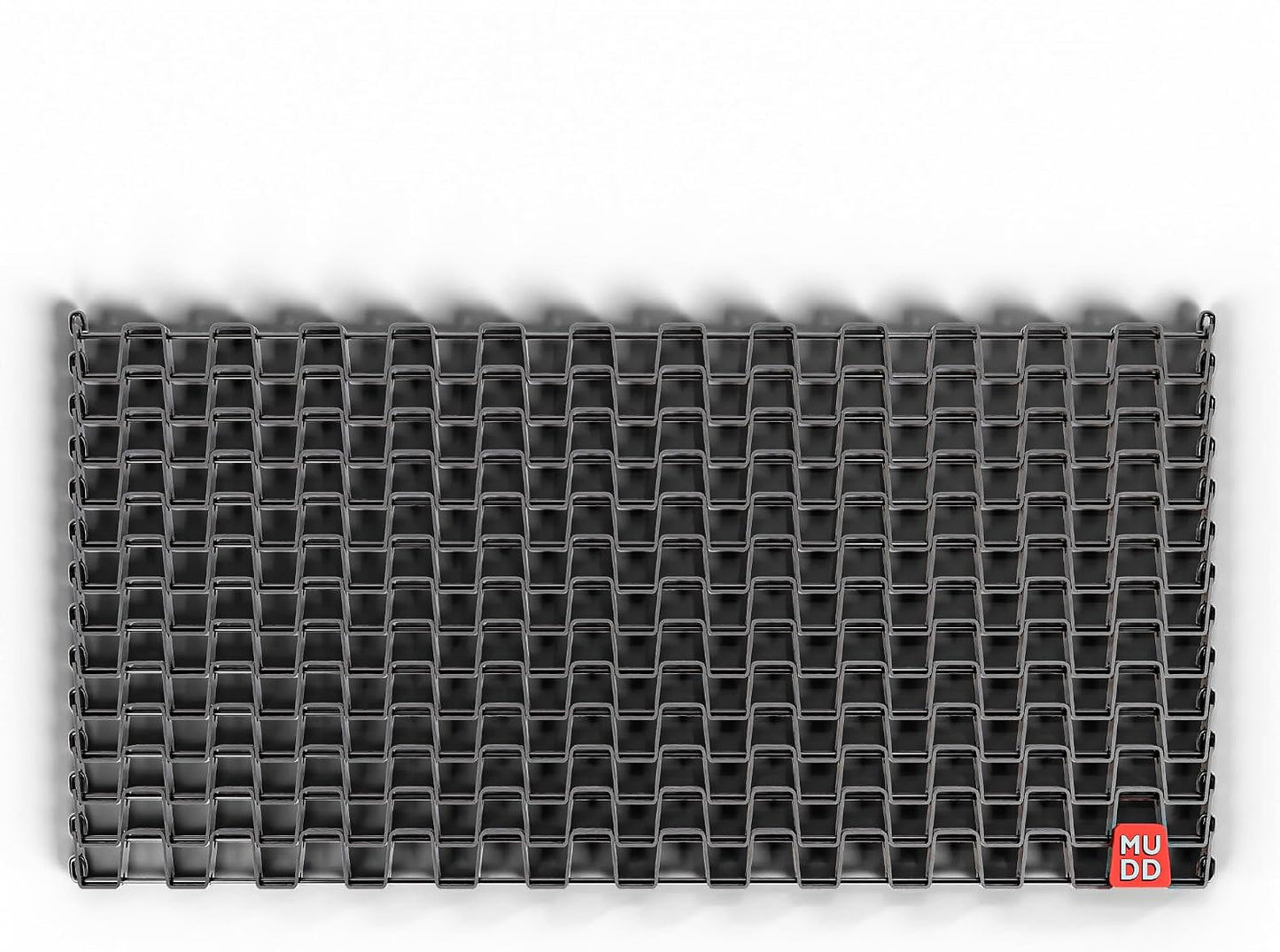 Mudd Heavy-Duty Metal Mesh Doormat – 30in x 17in, 2mm Thick Steel – Durable, All-Weather Dirt & Mud Scraper for Entryways, Patios & Workspaces