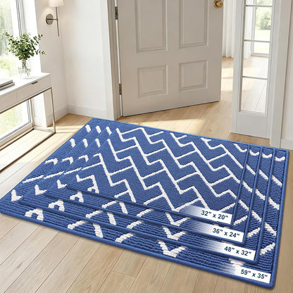 OLANLY Front Door Mat, Non-Slip Rubber Backing, Dirt Resistant and Absorbent, Washable, Easy to Clean Low-Profile Indoor Doormat for Back Door, Entryway, Inside Entrance, 32x20, Grey