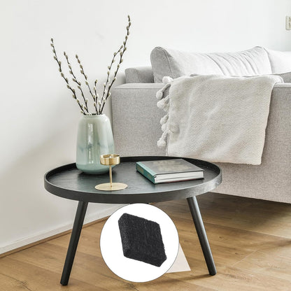 128Pcs 3/4" Felt Furniture Pads Square Black Felt Pads for Chair Legs Square Pad 3/4 inch Self Adhesive Floor Protector Pad for Hardwood Floors, Anti Scratch, Furniture Feet