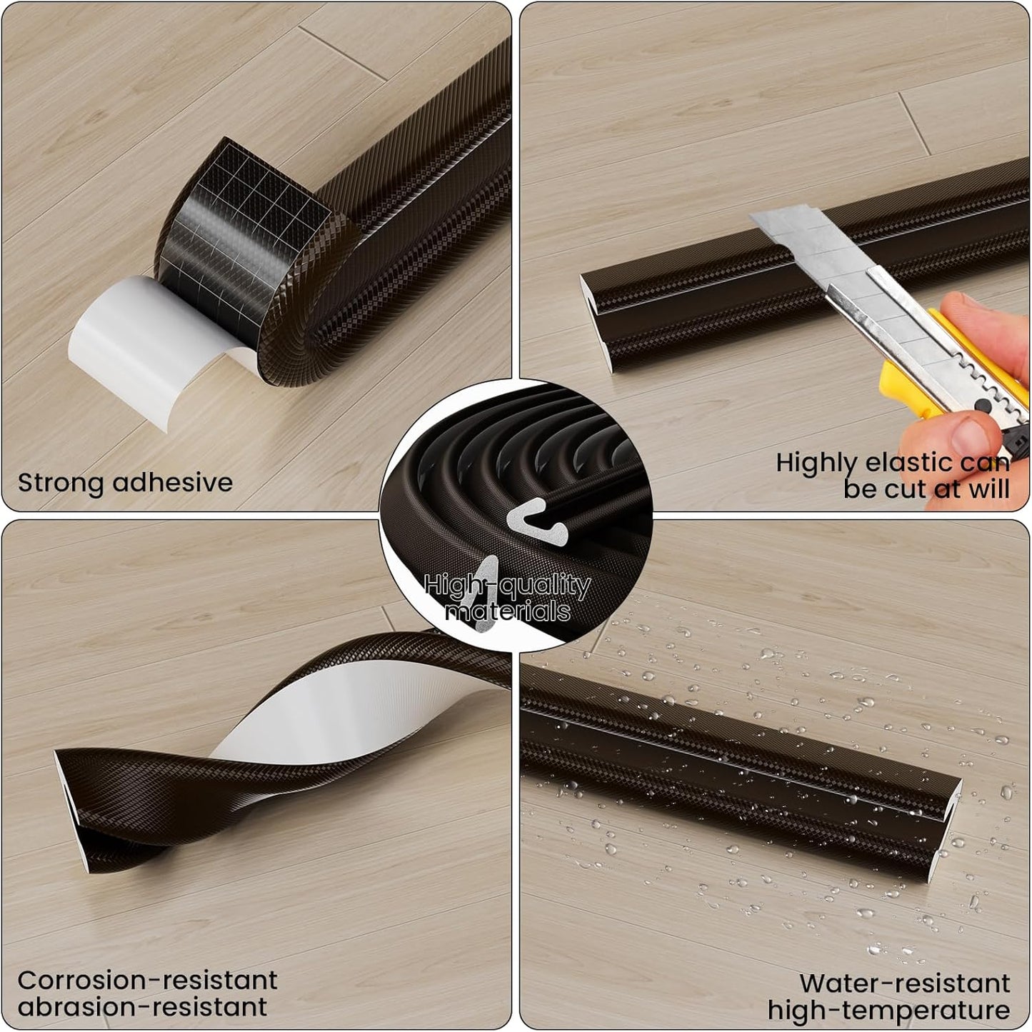 V Shape Thin Foam Weather Stripping Door Frame Seal Strip 19.7FT White, Draft Stopper, Insulation Winter, Weatherstripping, Gap Sealing, Soundproofing, Self-Adhesive Used for Exterior Front Door Side
