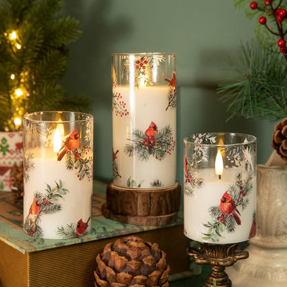 LUSHARBOR Flameless Candles with Remote, 3 Pack Battery Operated Candles Flickering Real Wax LED Fake Pillar Candles with Timer for Wedding Home Party, White