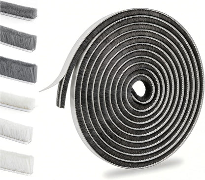 Bruiefpap 39.4FT Weather Stripping for Doors and Windows, Self-Adhesive Soundproofing Door Seal, Door Insulation for Sliding, Exterior, Frames and Front, 0.35'' Wide x 0.35'' Thick, Grey