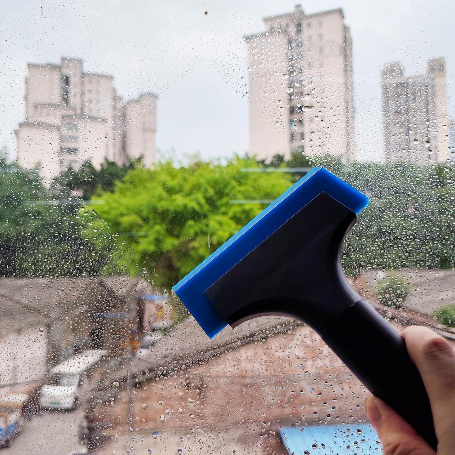 2Pcs Small Squeegee 5 inch Water Blade for Car,Window,Mirrors,Glass,Shower Glass Door,Bathroom Countertop,Kitchen Sink