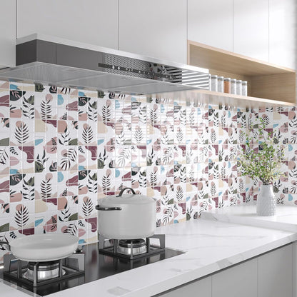 CHIHUT 6 Sheets 12"x12" Glossy Grey Concrete Checkered Peel and Stick Backsplash Tiles Waterproof Heat Resistant Self Adhesive Vinyl Wall Tiles for Kitchen Bathroom Laundry Room Renter Friendly Tiles
