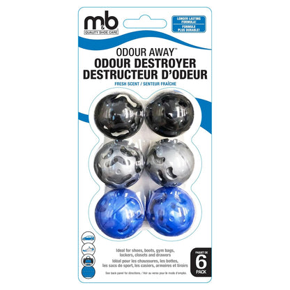 MONEYSWORTH & BEST | SHOE DEODORIZER BALLS | 6 PACK | Odour Blocker, Long-lasting, Fresh Scent | For Sneakers, Shoes, Leather, Gym Bag, & More