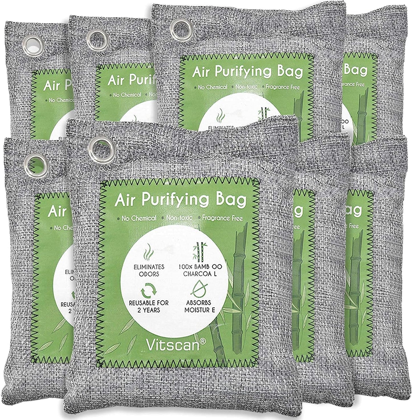 20 Pack Bamboo Charcoal Air Purifying Bag, Activated Charcoal Bags Odor Absorber, Moisture Absorber, Natural Car Air Freshener, Shoe Deodorizer, Odor Eliminators For Home, Pet, Closet, Car
