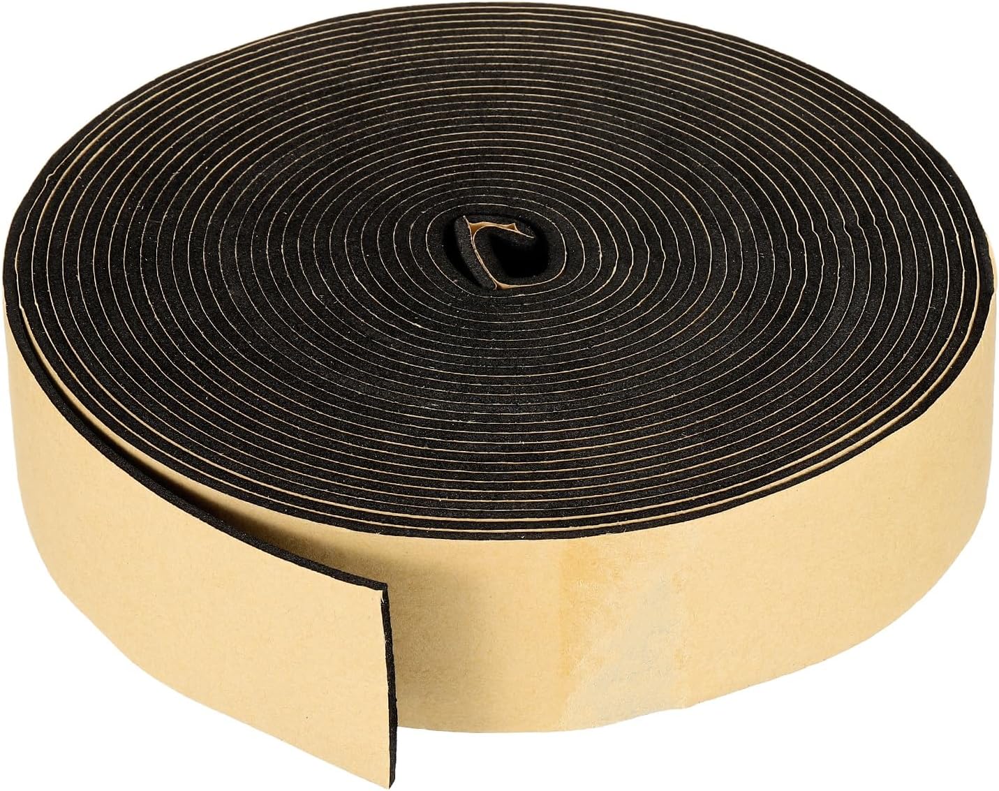 PATIKIL Foam Insulation Tape, 1-1/2" W x 1/8" t x 32.8FT Self Adhesive Weather Stripping Door Seal Strip for Door Window Air Conditioning, Black - Colors A