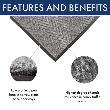 Notrax 118 Arrow Trax® Entrance Mat, for Home or Office, 3' X 4' Gray