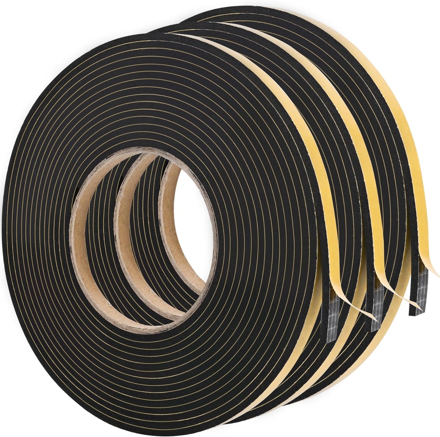 ToLanbbt White Door Window Weather Stripping Self Adhesive Foam Tape High Density Foam Sealing Strip Window Insulation Weatherproof Gasket Tape for Doors and Windows (1/2" W X 1/8" T X 16.5')