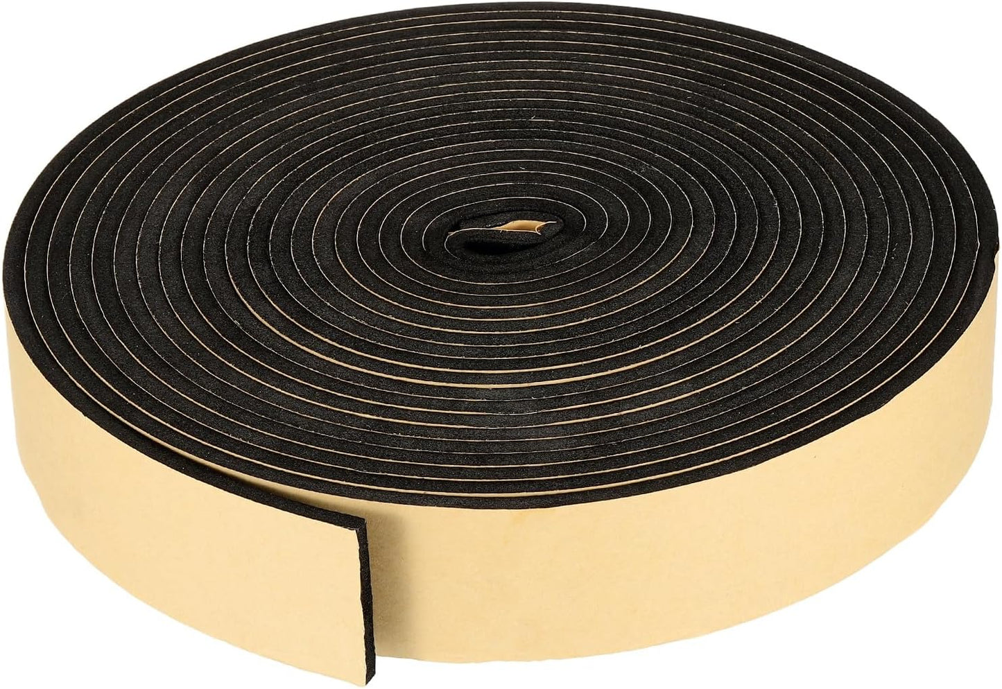 PATIKIL Foam Insulation Tape, 1-1/2" W x 1/8" t x 32.8FT Self Adhesive Weather Stripping Door Seal Strip for Door Window Air Conditioning, Black - Colors A