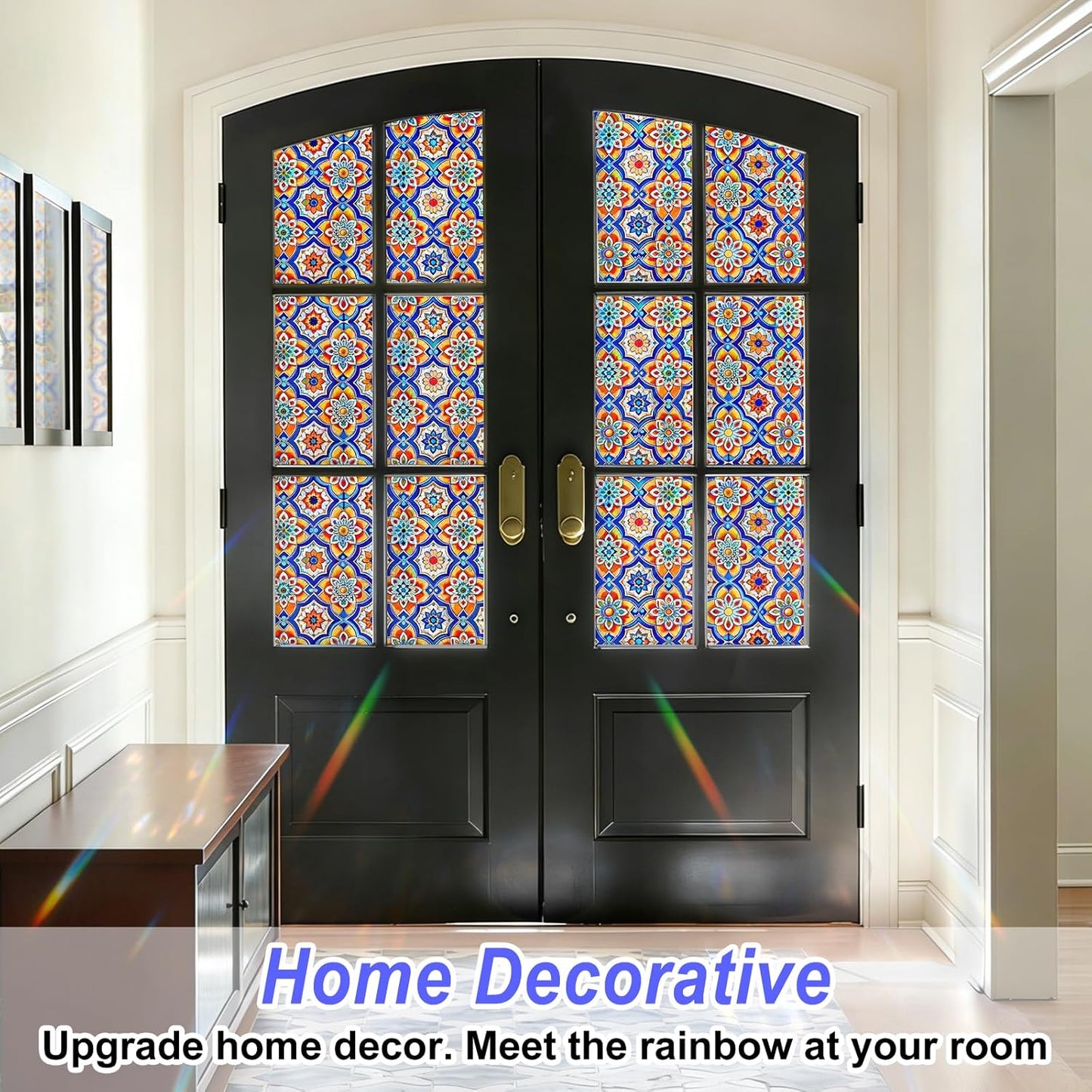 SOMWISE Frosted Glass Window Film, Heat Insulation, UV Block, Anti-Glare, One Way Privacy Tint, Static Cling for Home Bathroom Door, Renter Friendly, Day & Night Privacy